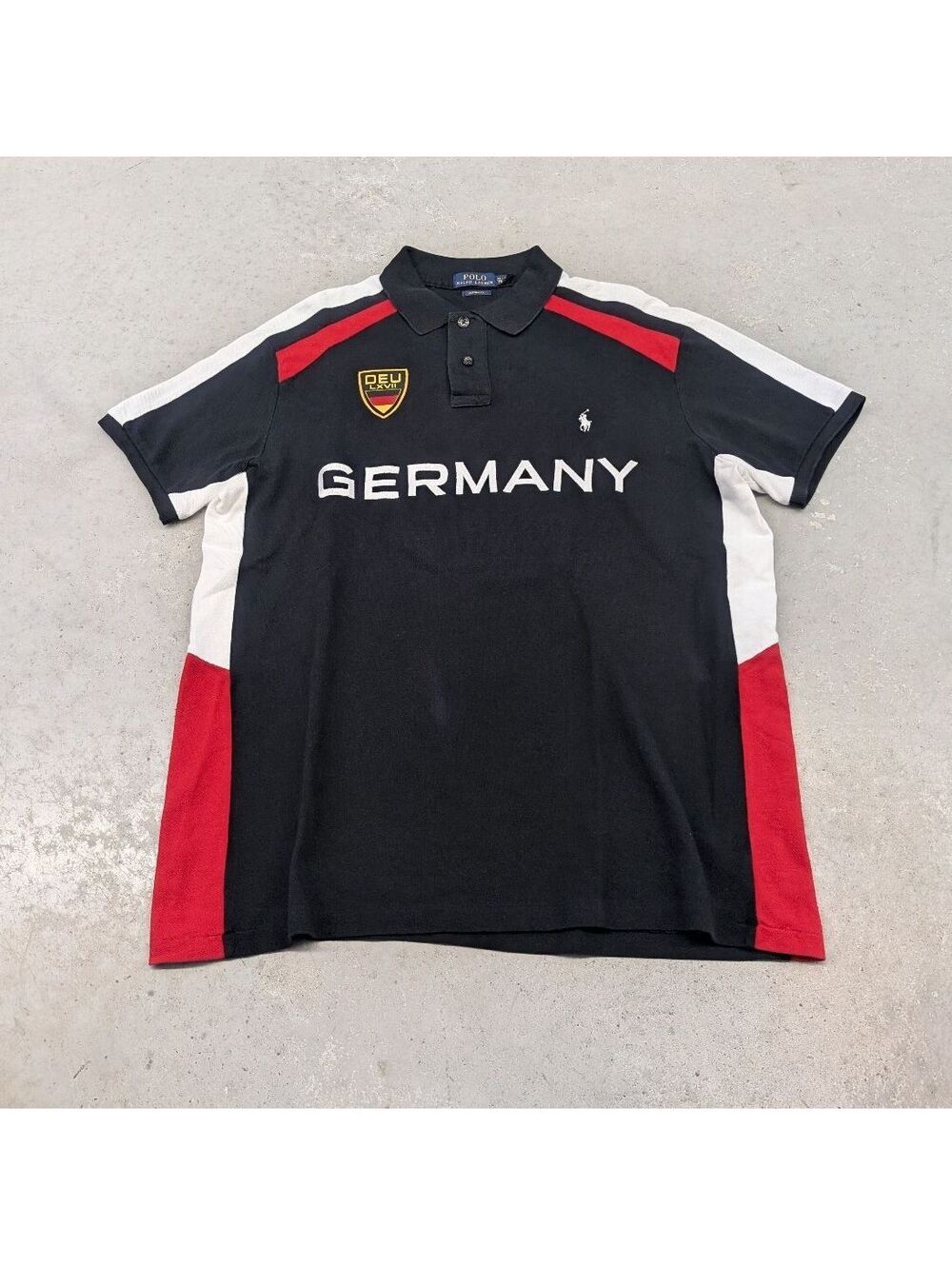 Polo Ralph Lauren Germany Black and Red Polo Shirt